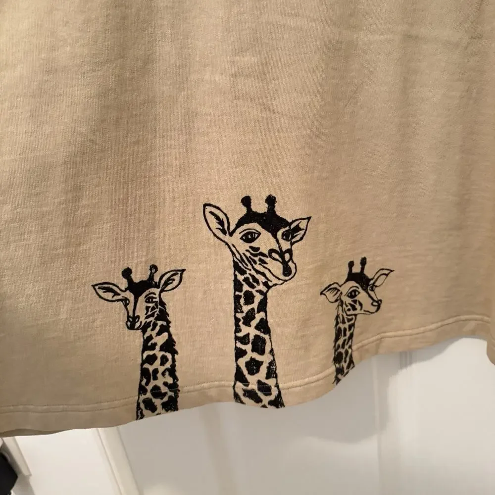 VTG 90’s Safari maxi dress Giraffe teacher resort wear Size M 2 piece knit - Picture 4 of 7